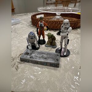 Disney Star Wars set of 5 characters, early 2000’s 2-4 inches tall